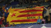 Protest der katalanischen Unterstützer
